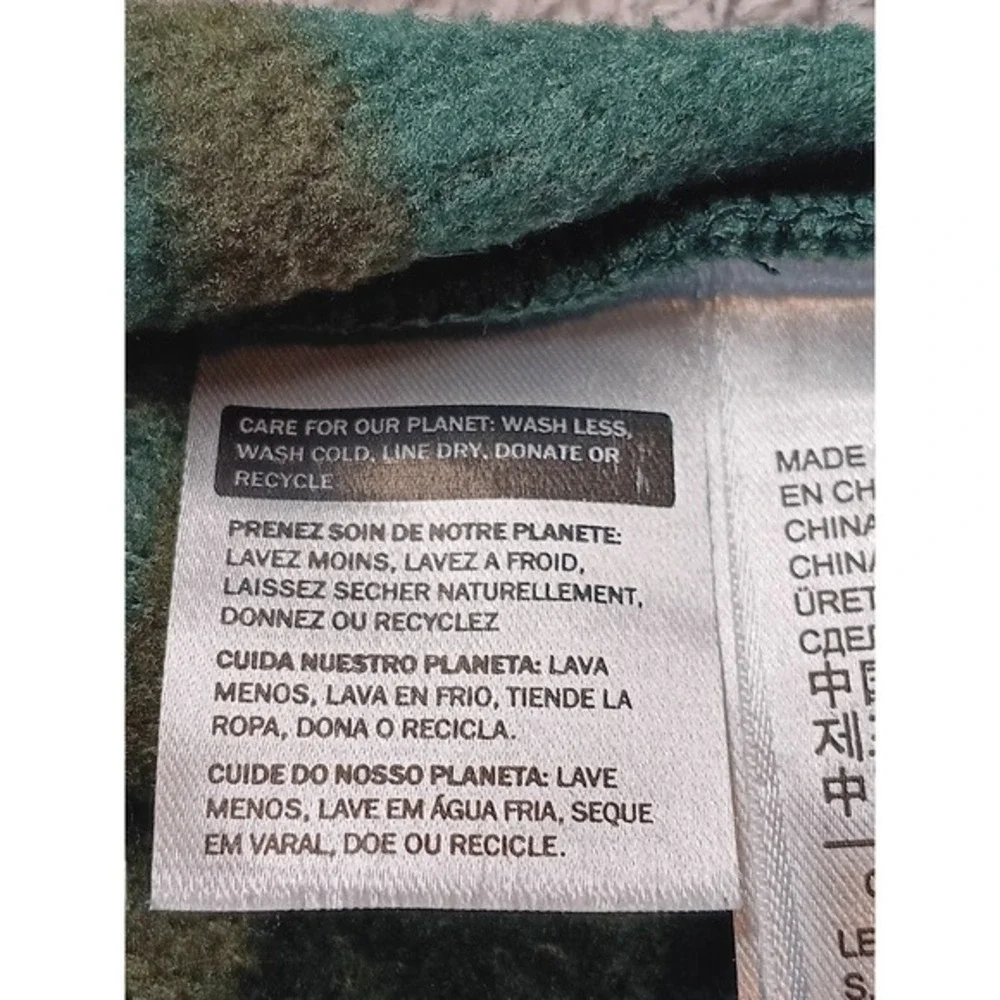 Levi's Relaxed Striped‎ Fleece Sweatshirt Men L Green Yellow Long Sleeve